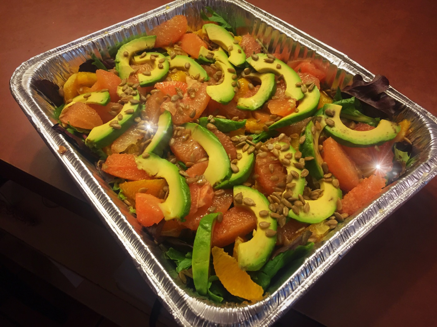 Order Tropical Avocado Salad Tray food online from Healthy Garden & Gourmet Pizza store, Voorhees on bringmethat.com