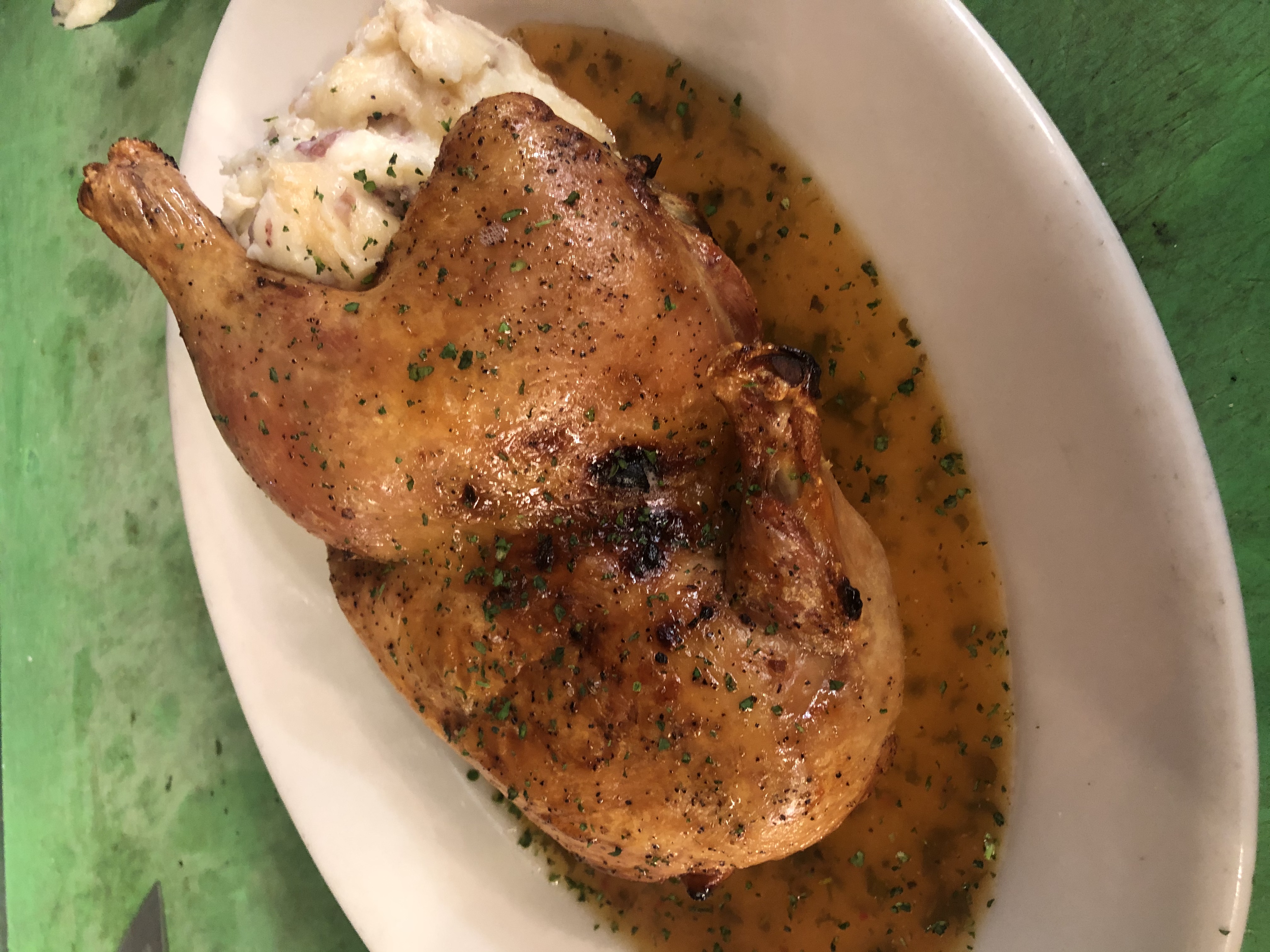 Order Herb Roasted 1/2 Chicken with Gravy food online from D&D Shack store, Melrose Park on bringmethat.com
