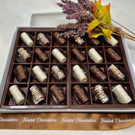 Order Mini Log Custom Truffle Box food online from Twisted Gourmet Chocolates store, Passaic on bringmethat.com