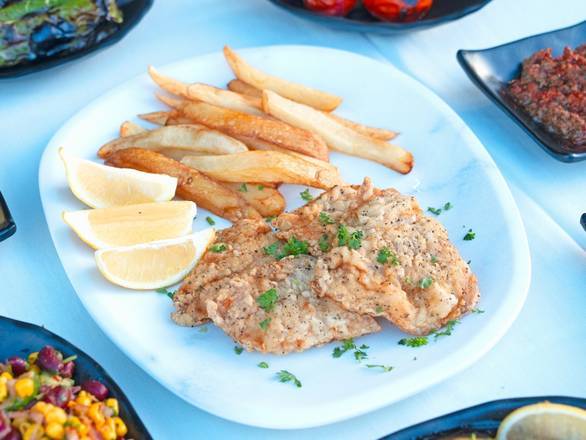 Order Fish & Chips Plate food online from Elenas Greek Armenian Cuisine store, Glendale on bringmethat.com