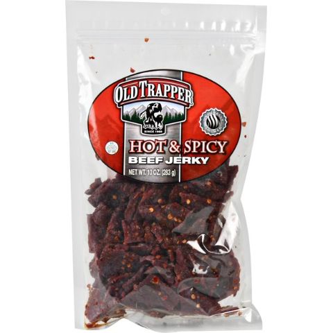 Order Old Trapper Beef Jerky Hot & Spicy 10oz food online from 7-Eleven store, Princeton on bringmethat.com
