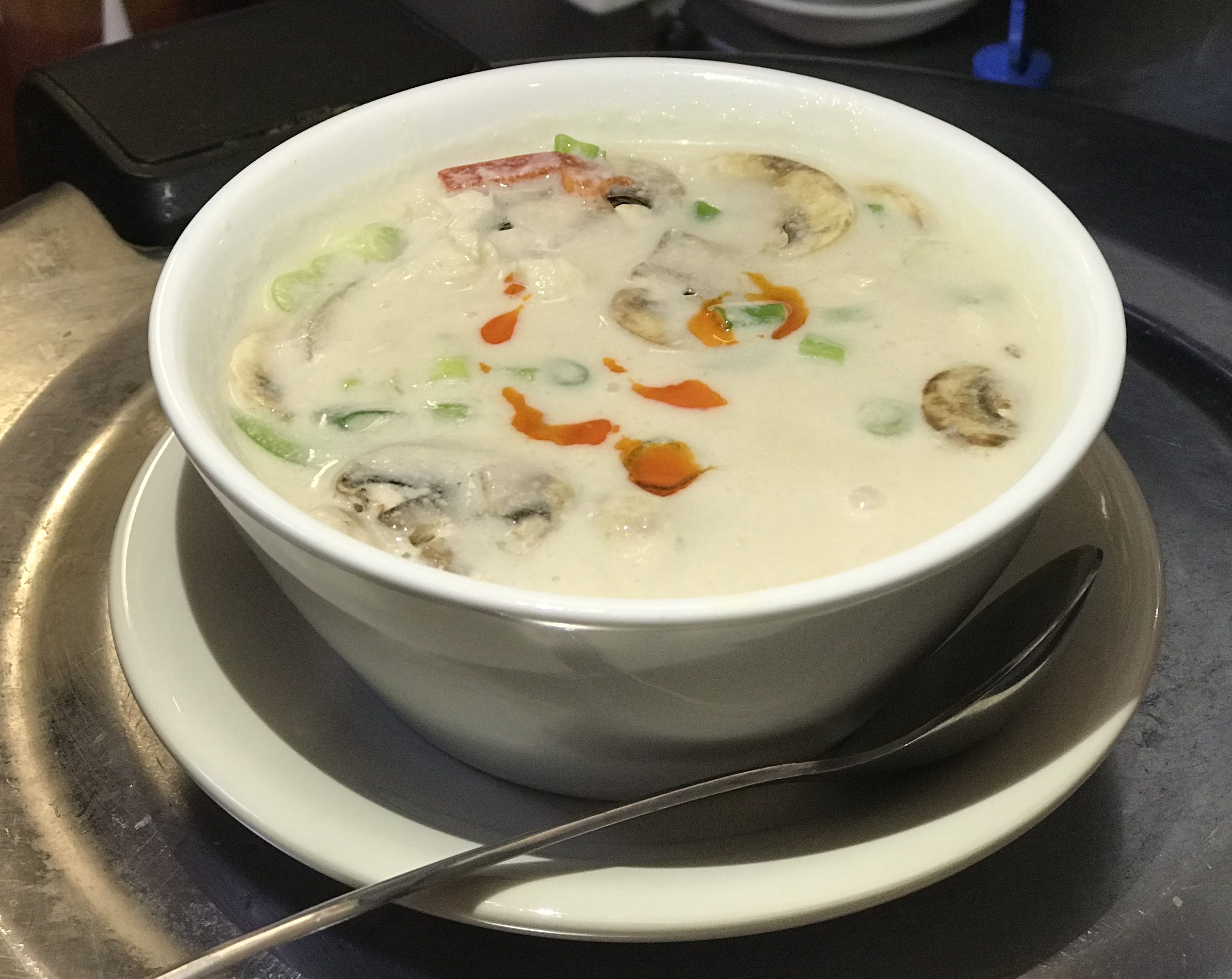 Order Coconut Galangal Soup food online from Prai Kitchen store, West Hartford on bringmethat.com
