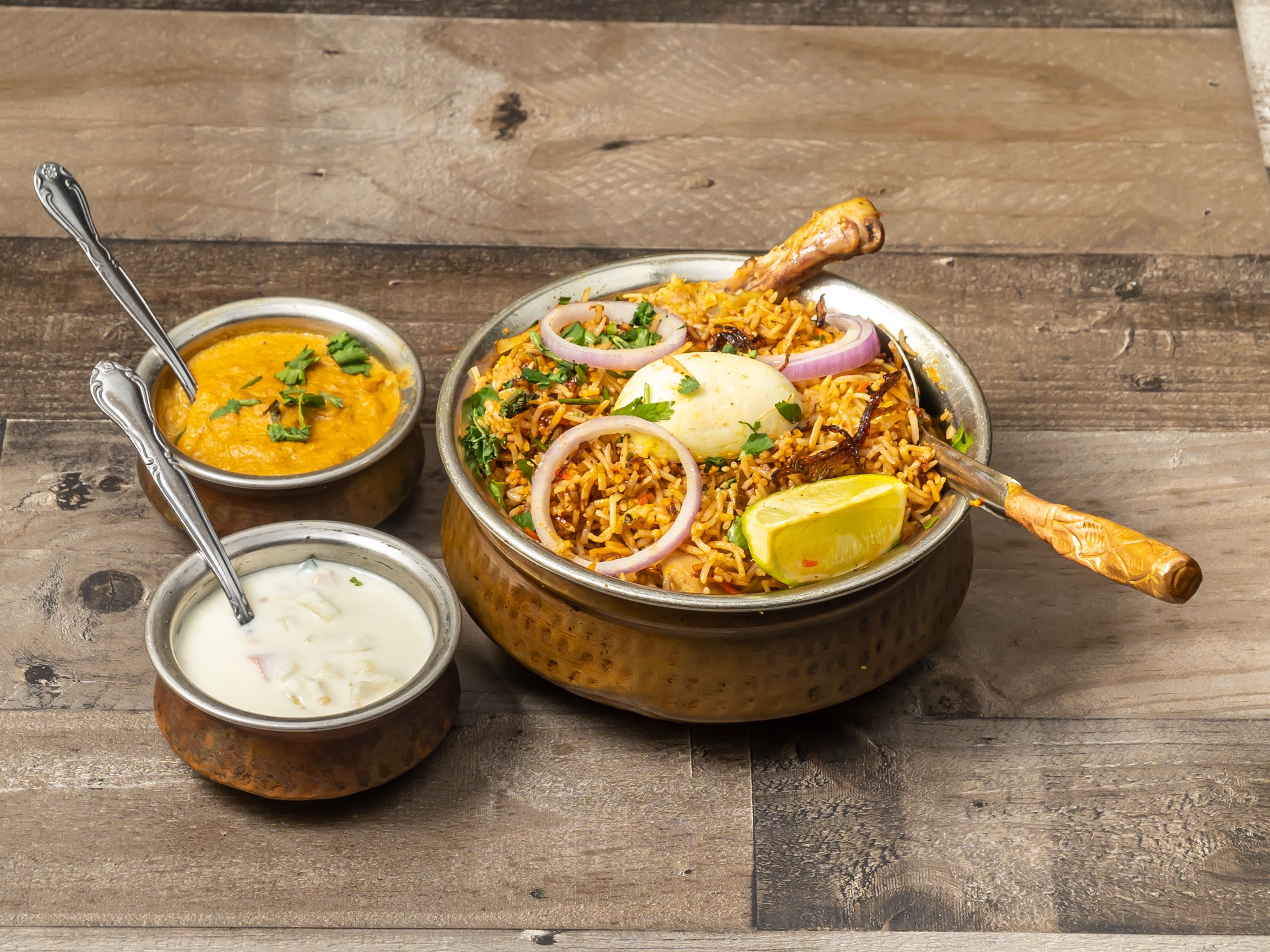Order Ulavacharu Chicken Biriyani food online from Masala Indian Kitchen store, Dallas on bringmethat.com
