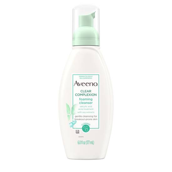 Order Aveeno Clear Complexion Foaming Facial Cleanser, Oil-Free, 6 OZ food online from Cvs store, LANCASTER on bringmethat.com