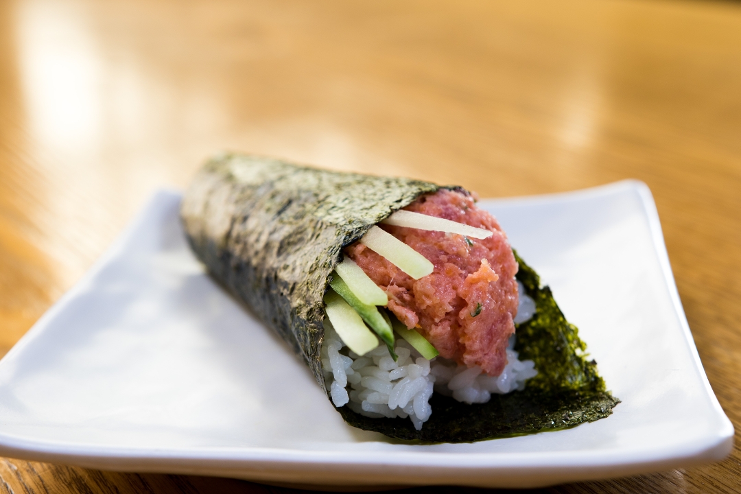 Order Spicy Tuna Hand Roll food online from Taiko store, Irvine on bringmethat.com
