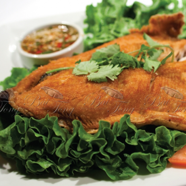Order Deep Fried White Fish food online from Bai Tong Thai Restaurant store, Issaquah on bringmethat.com