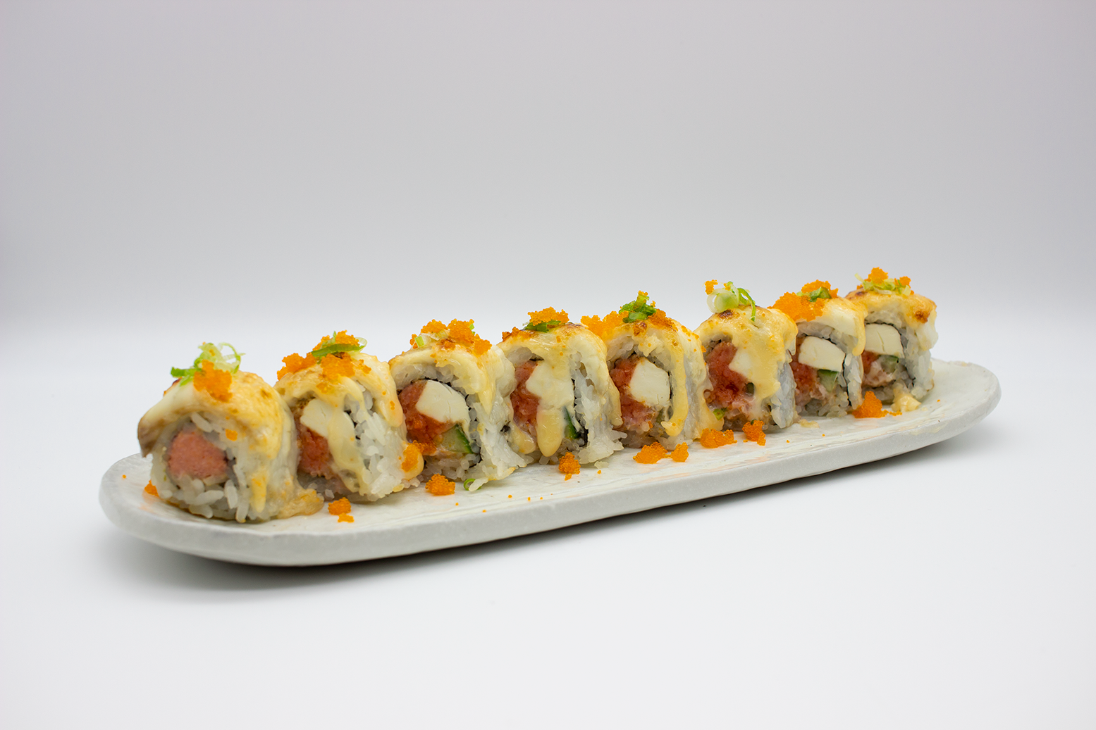 Order Spicy Whitefish Roll food online from Sushiaru store, Victorville on bringmethat.com