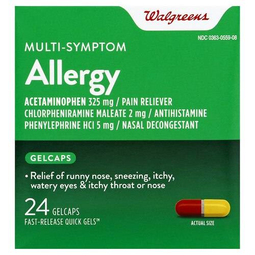 Order Walgreens Allergy Multi-Symptom Fast Release Quick Gels - 24.0 ea food online from Walgreens store, Forney on bringmethat.com