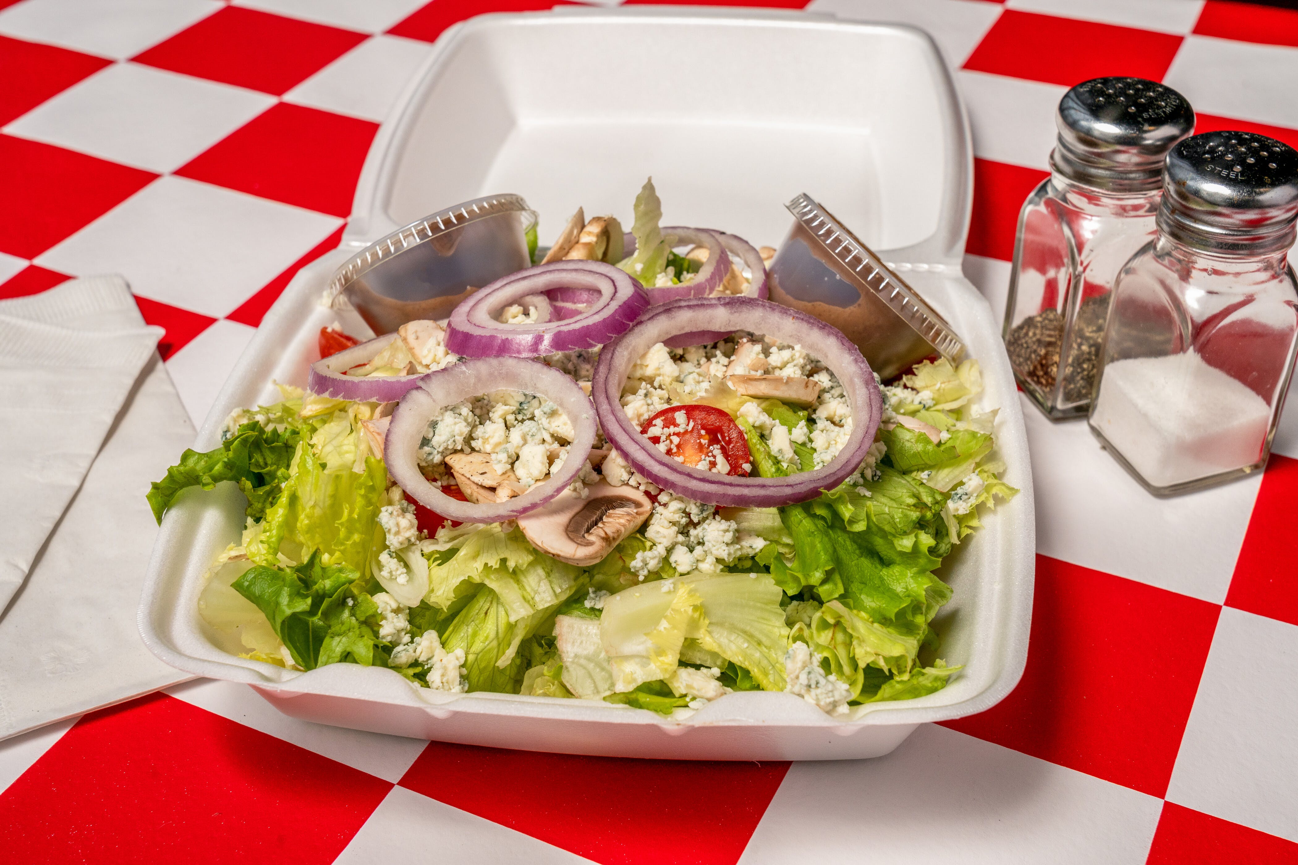 Order Gorgonzola Salad - Small food online from Pizza Works store, Old Saybrook on bringmethat.com