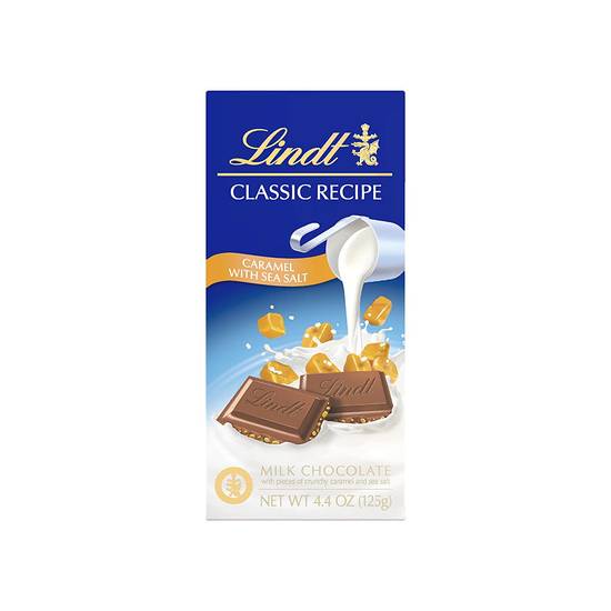 Order Lindt Classic Recipe Chocolate Bar Caramel with Sea Salt (4.4 oz) food online from Rite Aid store, Eugene on bringmethat.com