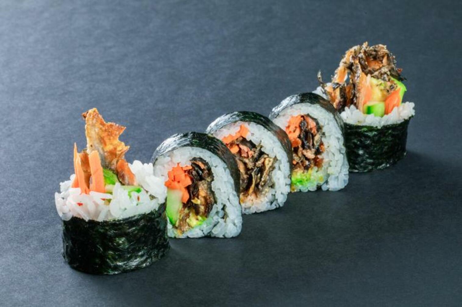 Order (a173) Salmon Skin Roll food online from Sushistop Glendale store, Glendale on bringmethat.com