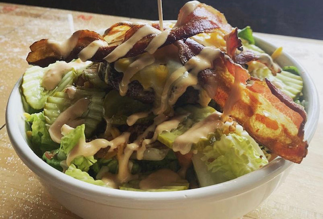 Order Hool’s Burger Salad food online from Tc Hooligans store, Rochester on bringmethat.com