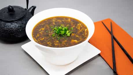 Order 18. Hot and Sour Soup food online from China Panda store, Dallas on bringmethat.com