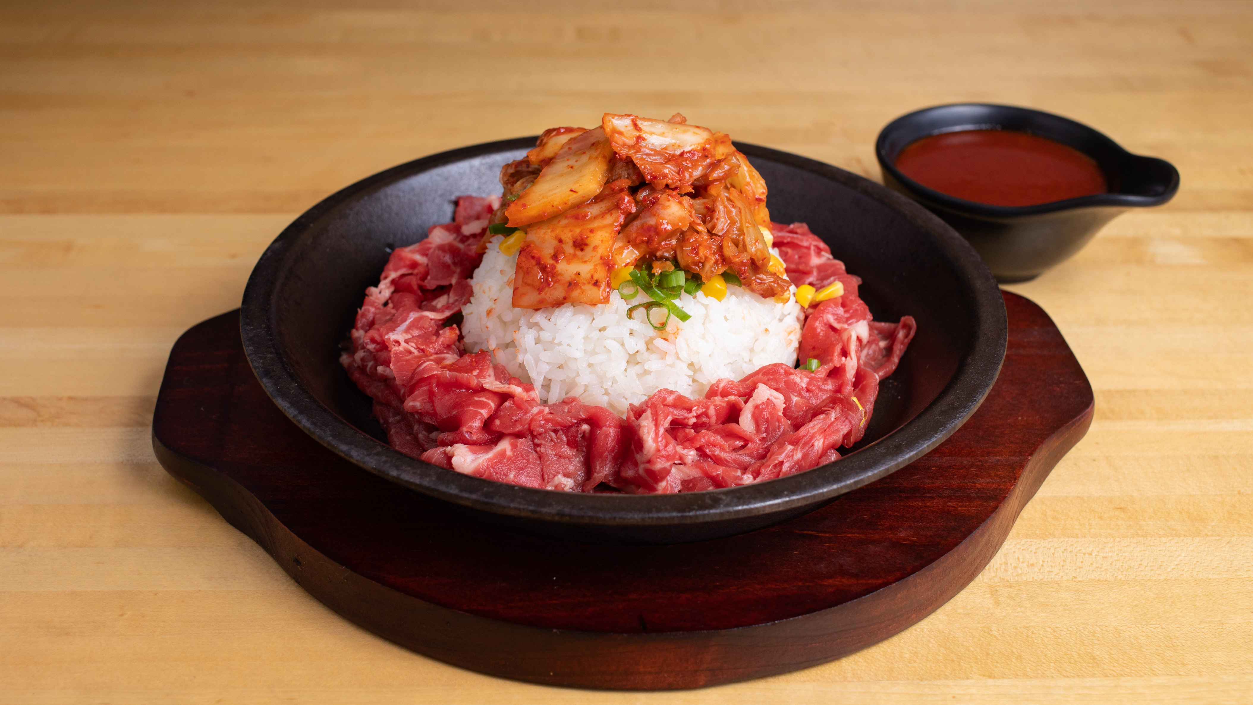 Order 1. Korean Kimchi with Beef & Rice food online from Super Pan store, San Francisco on bringmethat.com