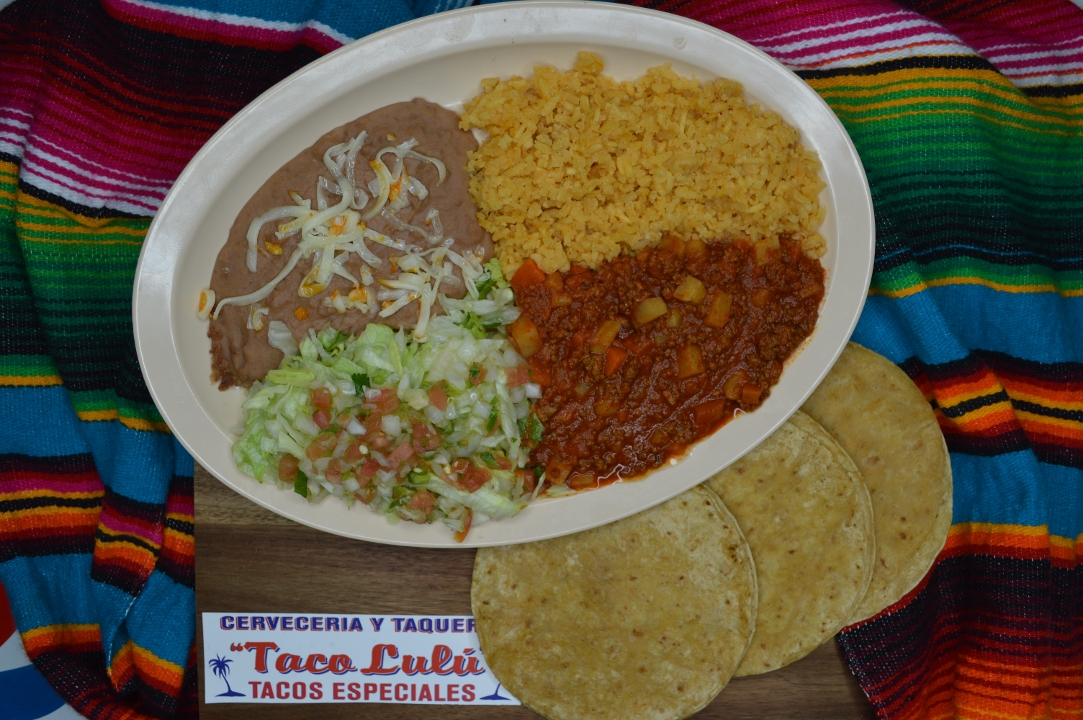 Order "Picadillo" Ground Beef Platillo food online from Taco Lulu store, Chicago on bringmethat.com