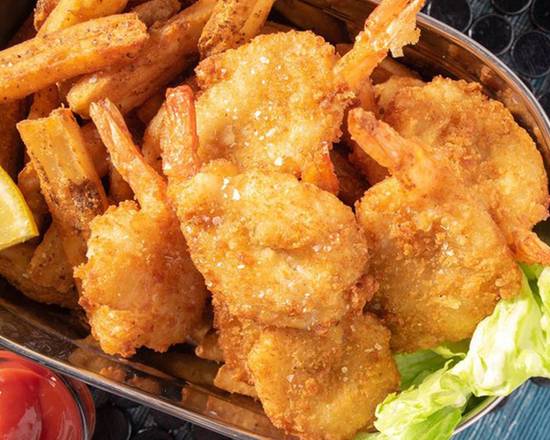 Order Jumbo Shrimp with Fries food online from Crown Fried Chicken store, Upper Darby on bringmethat.com