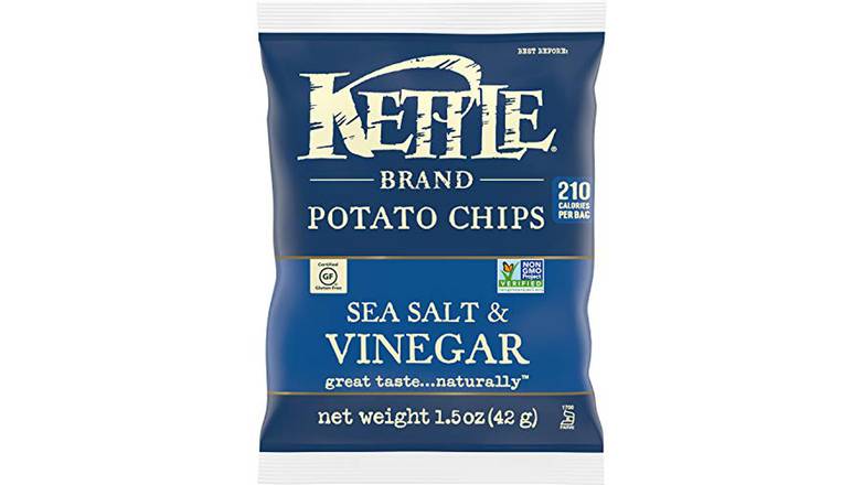 Order Kettle Potato Chips Sea Salt And Vinegar food online from Trumbull Mobil store, Trumbull on bringmethat.com