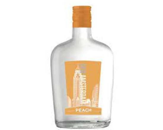 Order New Amsterdam Peach Flavored, 200 mL vodka (35.0% ABV) food online from Pit Stop Liquor Mart store, El Monte on bringmethat.com