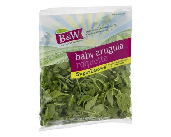 Order B & W · SuperLeaves Baby Arugula Roquette (4 oz) food online from Shaw's store, Newburyport on bringmethat.com