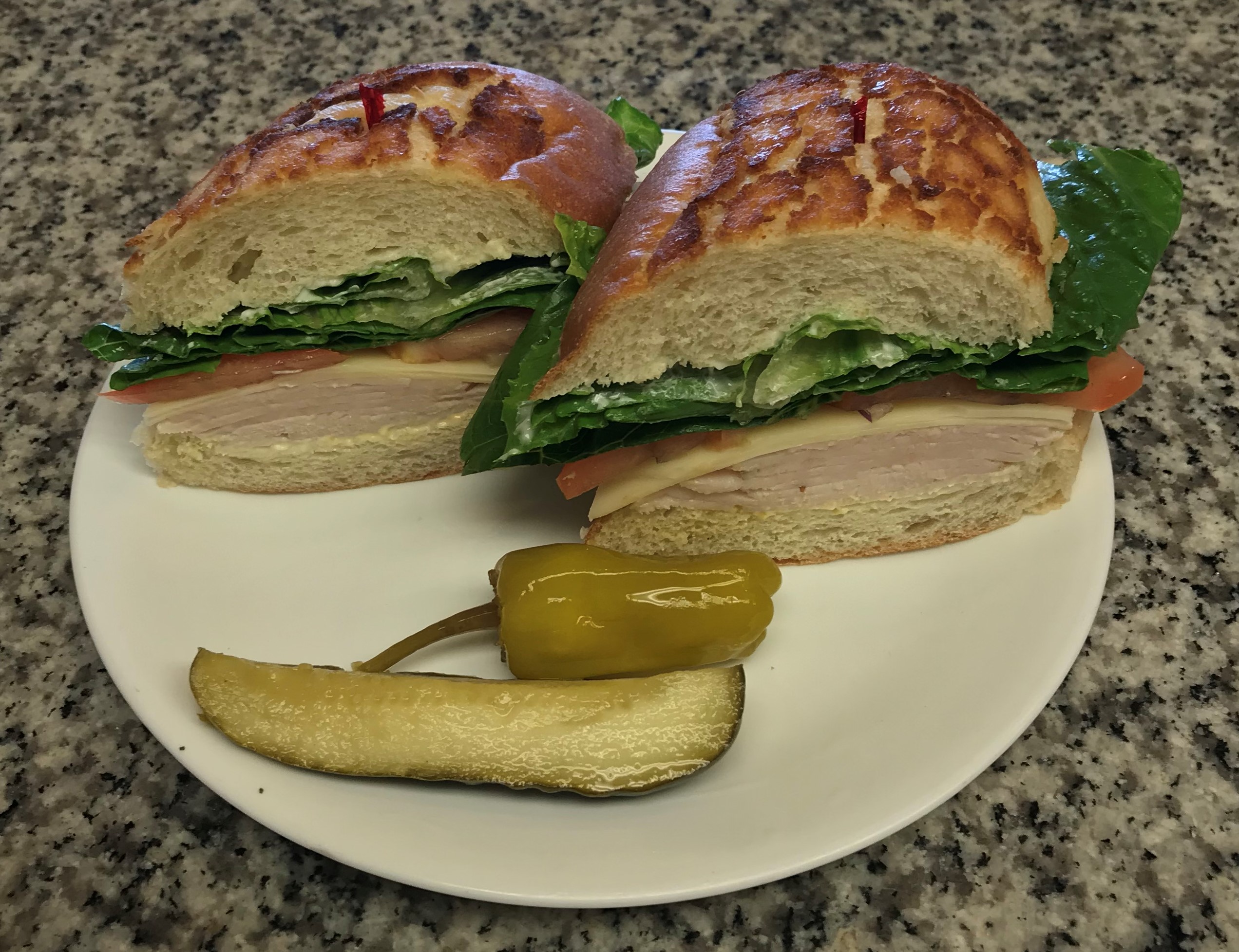 Order Deli Turkey & Swiss Sandwich food online from Waterfront Deli store, Alameda on bringmethat.com