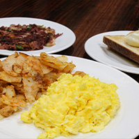 Order 3 Eggs Any Style with Corned Beef Hash food online from Silver Spoon Diner store, Queens on bringmethat.com