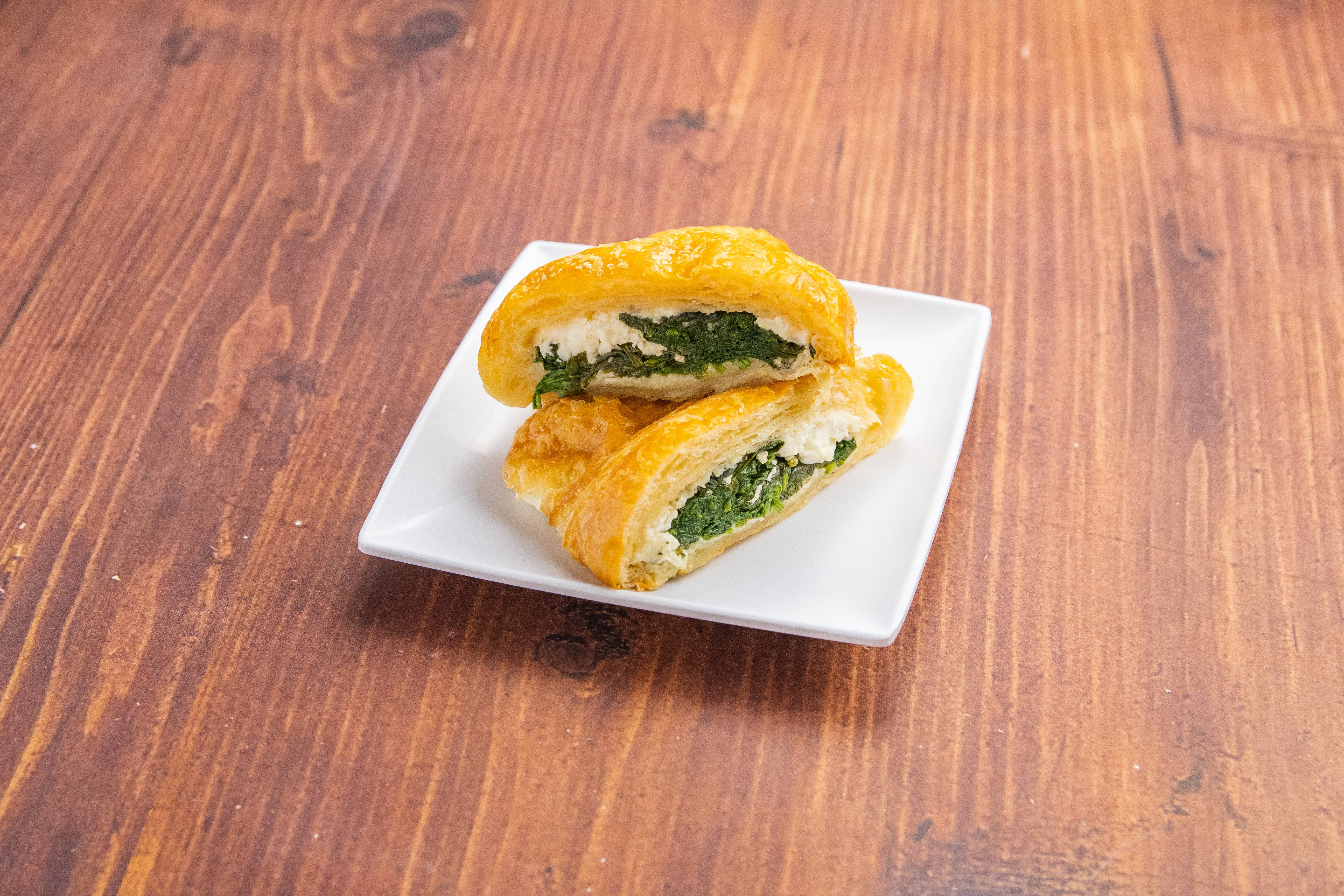 Order Spinach and Feta Croissant Sandwich food online from Lovebirds Cafe & Bakery store, Alhambra on bringmethat.com