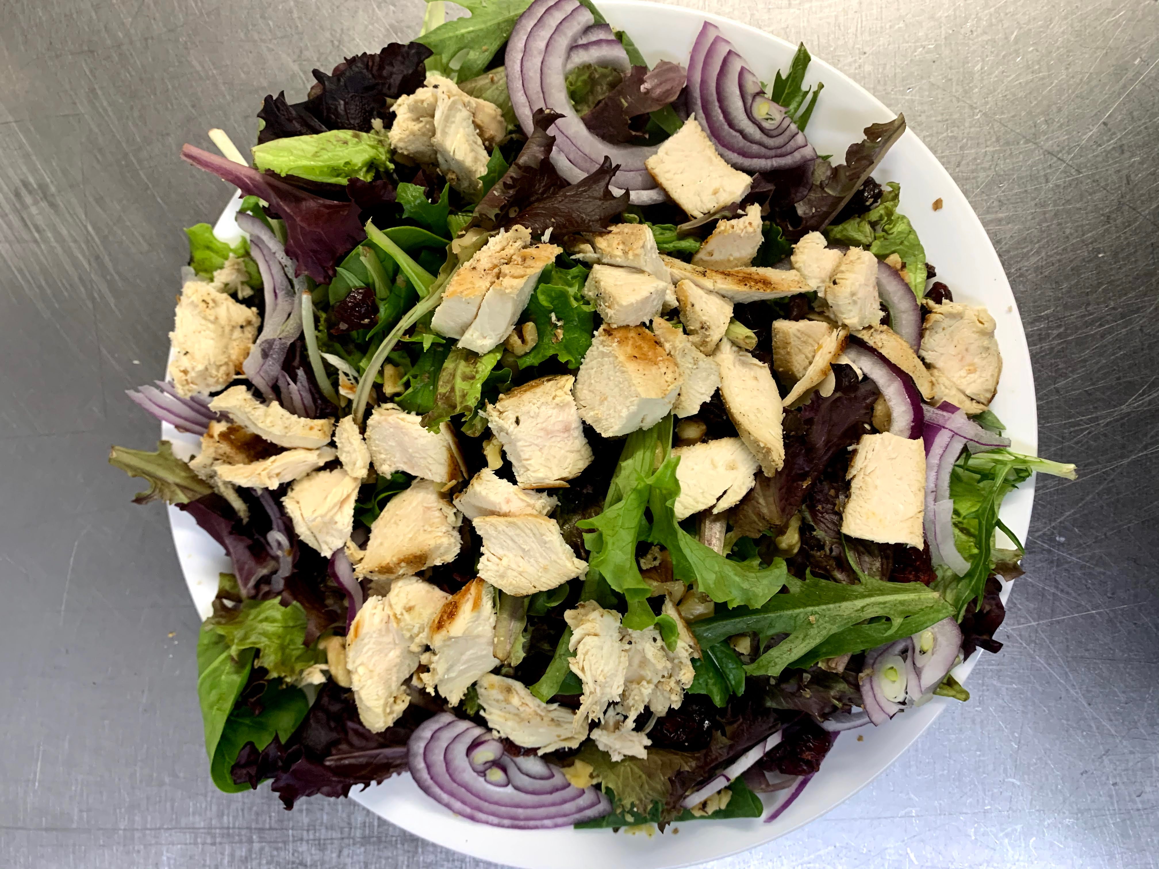 Order Grilled Chicken Walnut Salad  food online from Sunrise Coffee House store, Bloomingdale on bringmethat.com