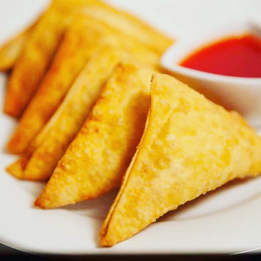 Order 9. Crab Rangoons(8) food online from Chen's Yummy House store, Dumont on bringmethat.com
