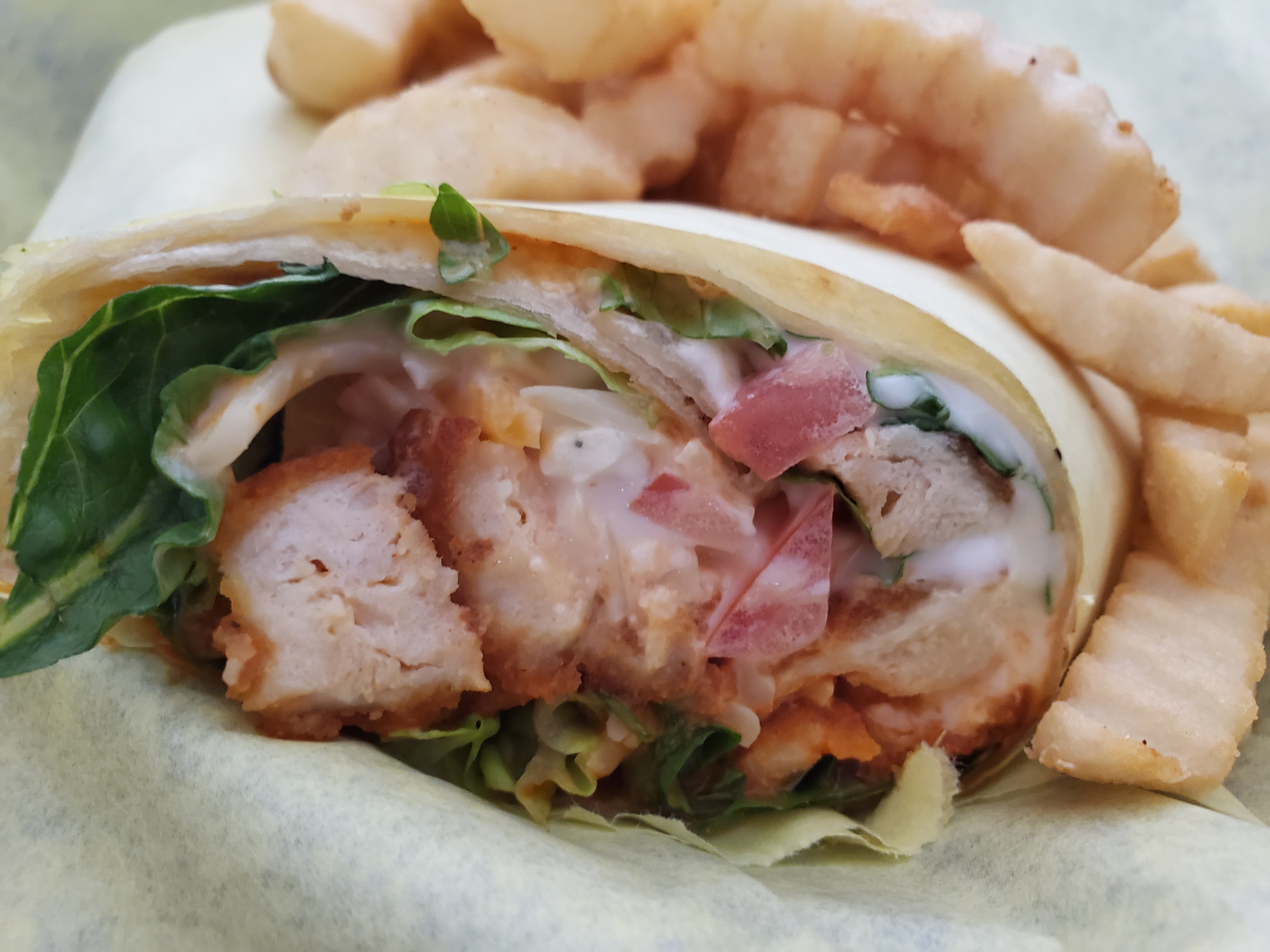 Order Buffalo Chicken Wrap food online from Tonys Sports Bar store, Oceanside on bringmethat.com
