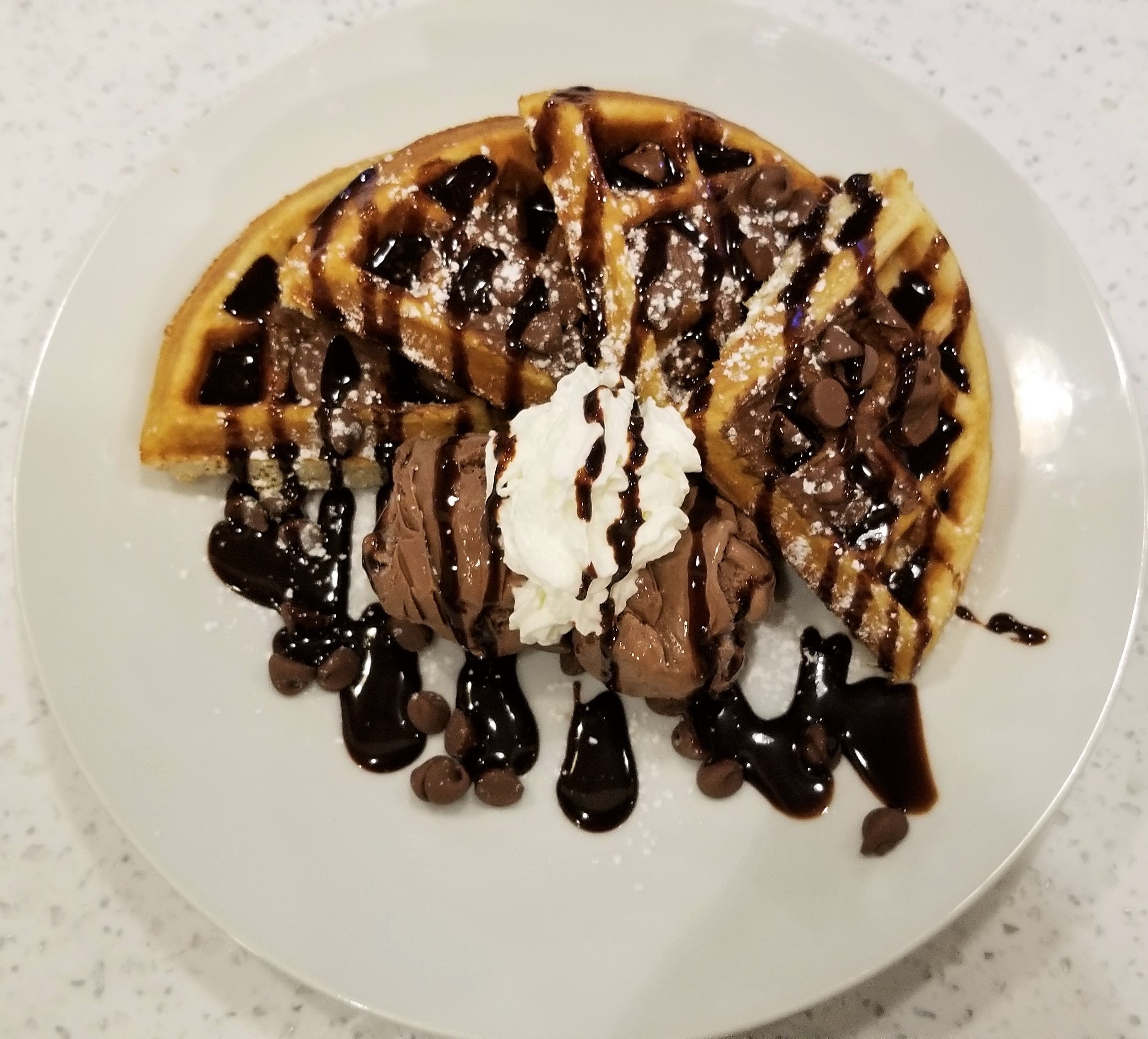 Order Chocolate Waffle food online from Café Bali store, Bloomington on bringmethat.com