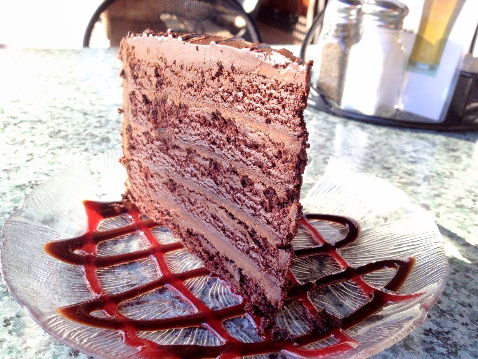 Order Five High Chocolate Cake food online from Pizza Chicago store, Santa Clara on bringmethat.com