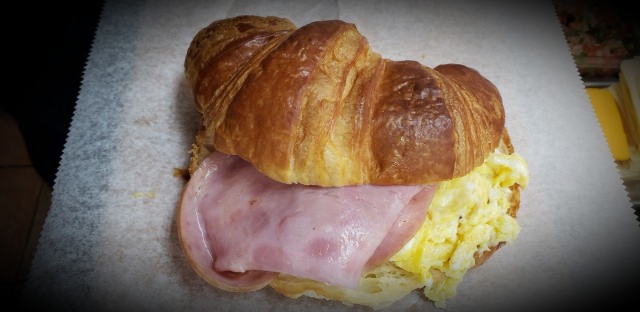 Order  Ham Eggs & Cheese Croissant food online from American Gourmet Foods Deli store, New York on bringmethat.com
