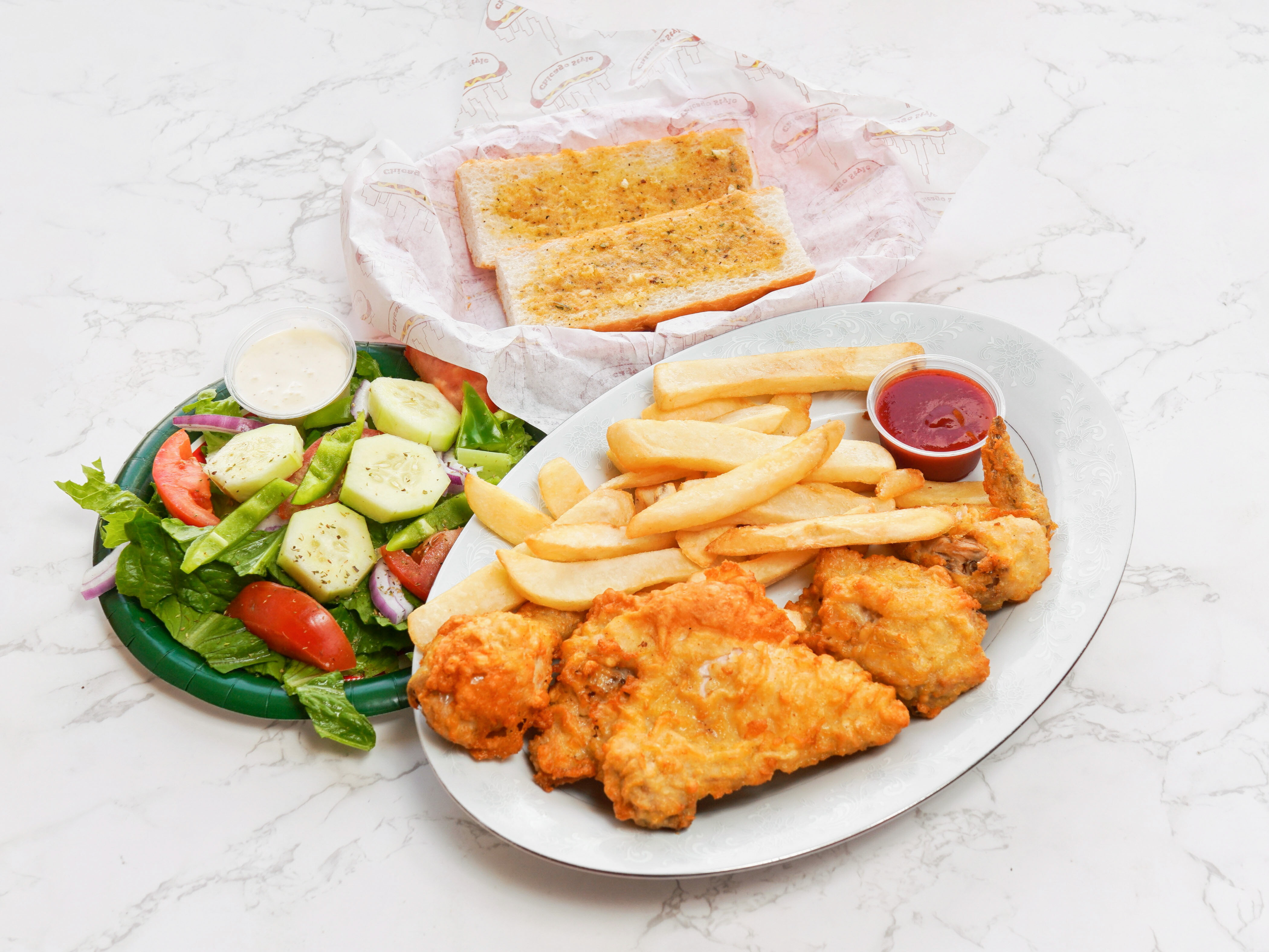 Order 4 Pieces Fried Chicken Dinner food online from Eastern Style Pizza store, Chicago on bringmethat.com
