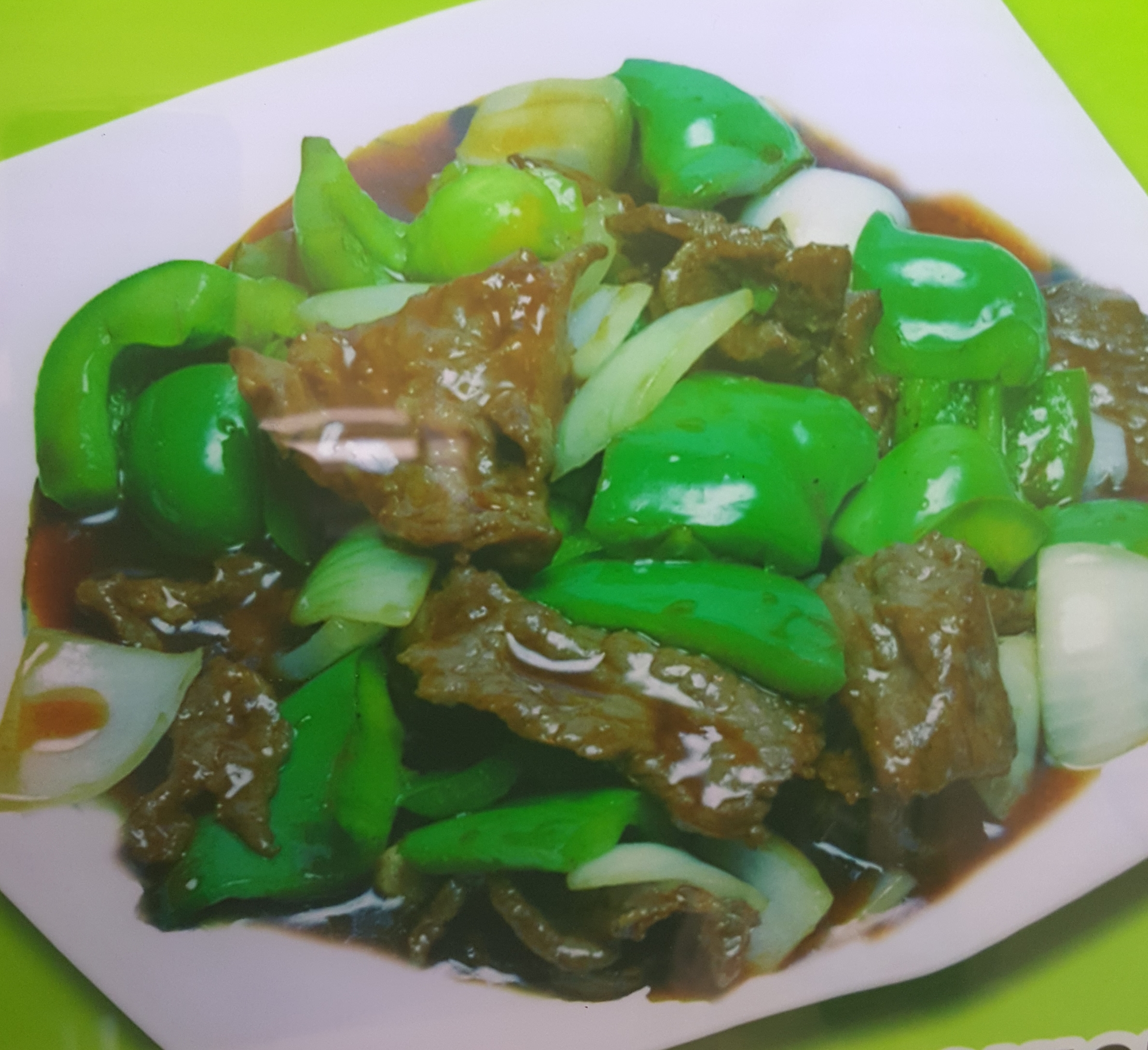 Order Pepper Steak with Onions Combo Plate food online from City Dragon store, Greensboro on bringmethat.com