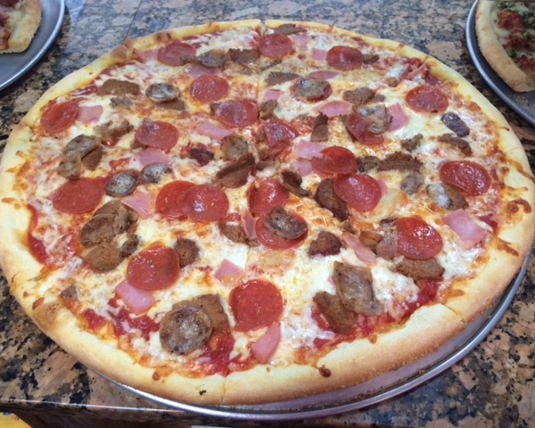 Order Meat Lover's Pizza food online from San remo pizzeria & restaurant store, Ridgewood  on bringmethat.com