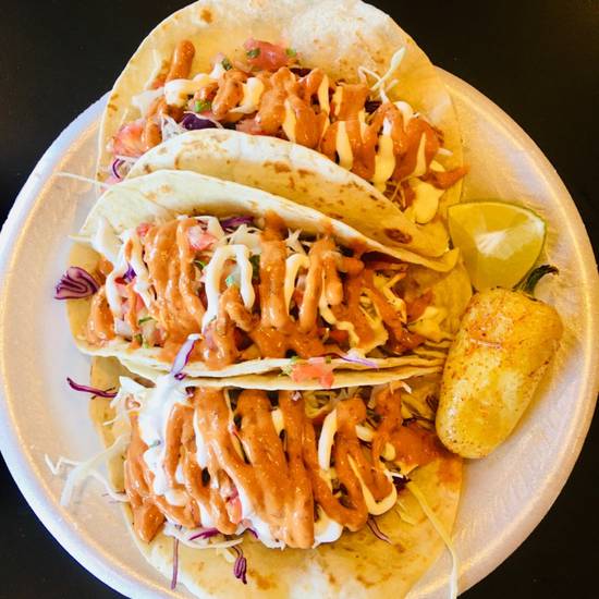 Order Shrimp Taco food online from Mr. Ardilla Mexican Restaurant store, Los Angeles on bringmethat.com