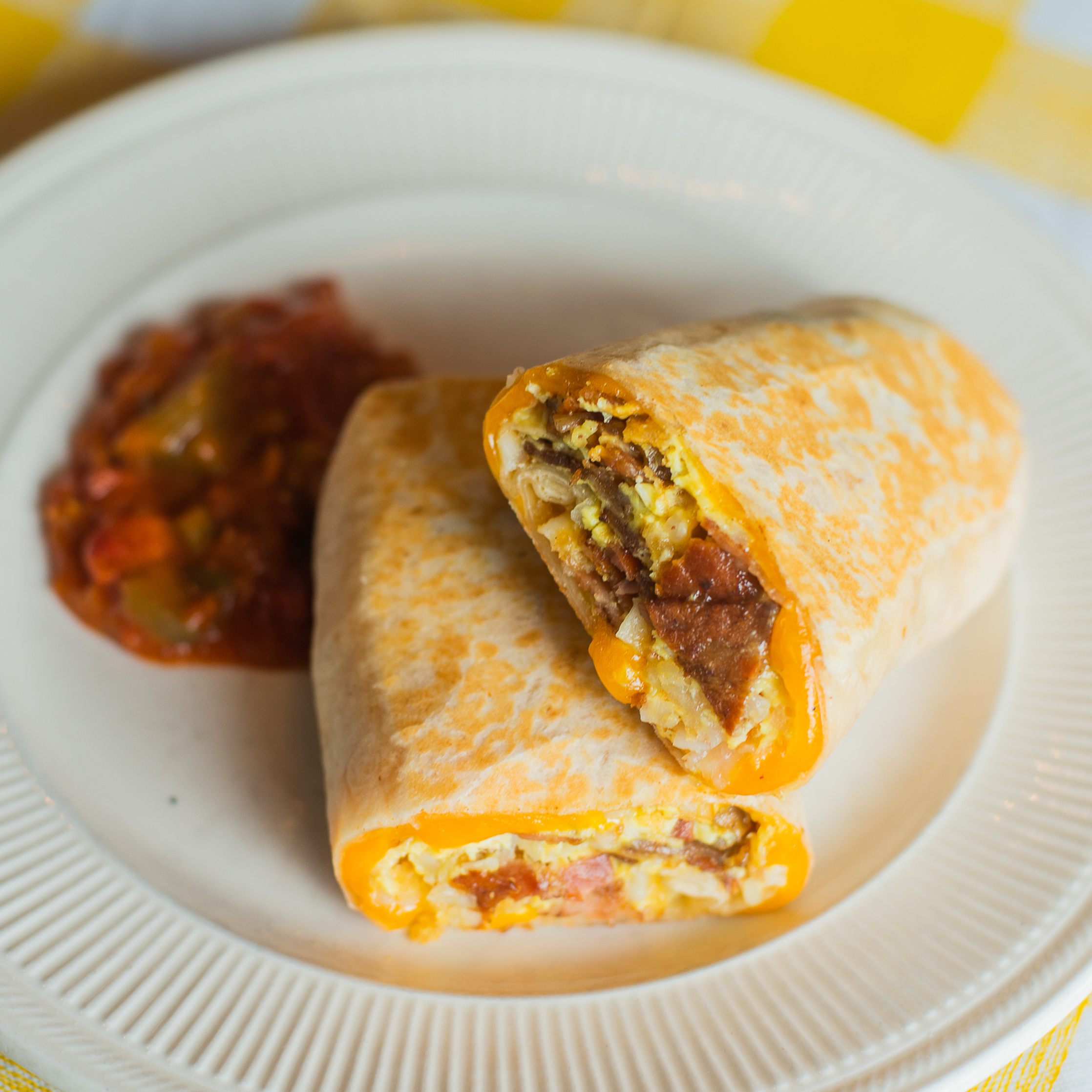 Order Bacon Breakfast Burrito food online from The Breakfast Spot store, Queens on bringmethat.com