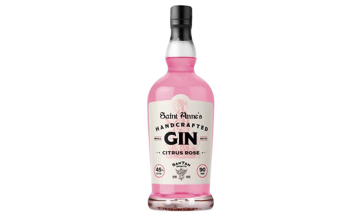 Order St. Anne's Citrus Rose Gin, 750ml spirits (45% ABV) food online from Santan Brewing Co. store, Chandler on bringmethat.com