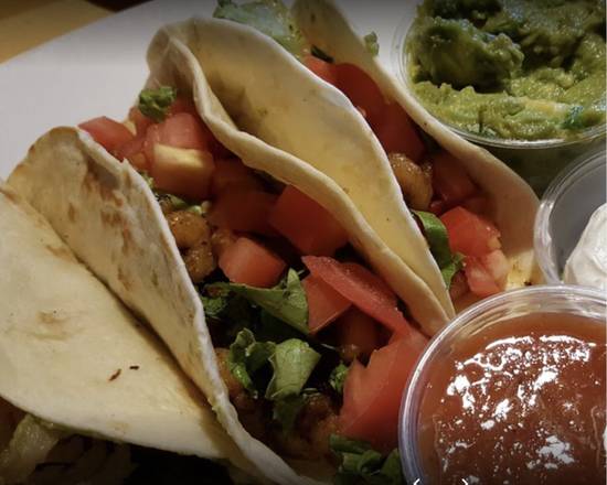 Order Shrimp Tacos food online from Pizzazz On The Circle store, University Heights on bringmethat.com