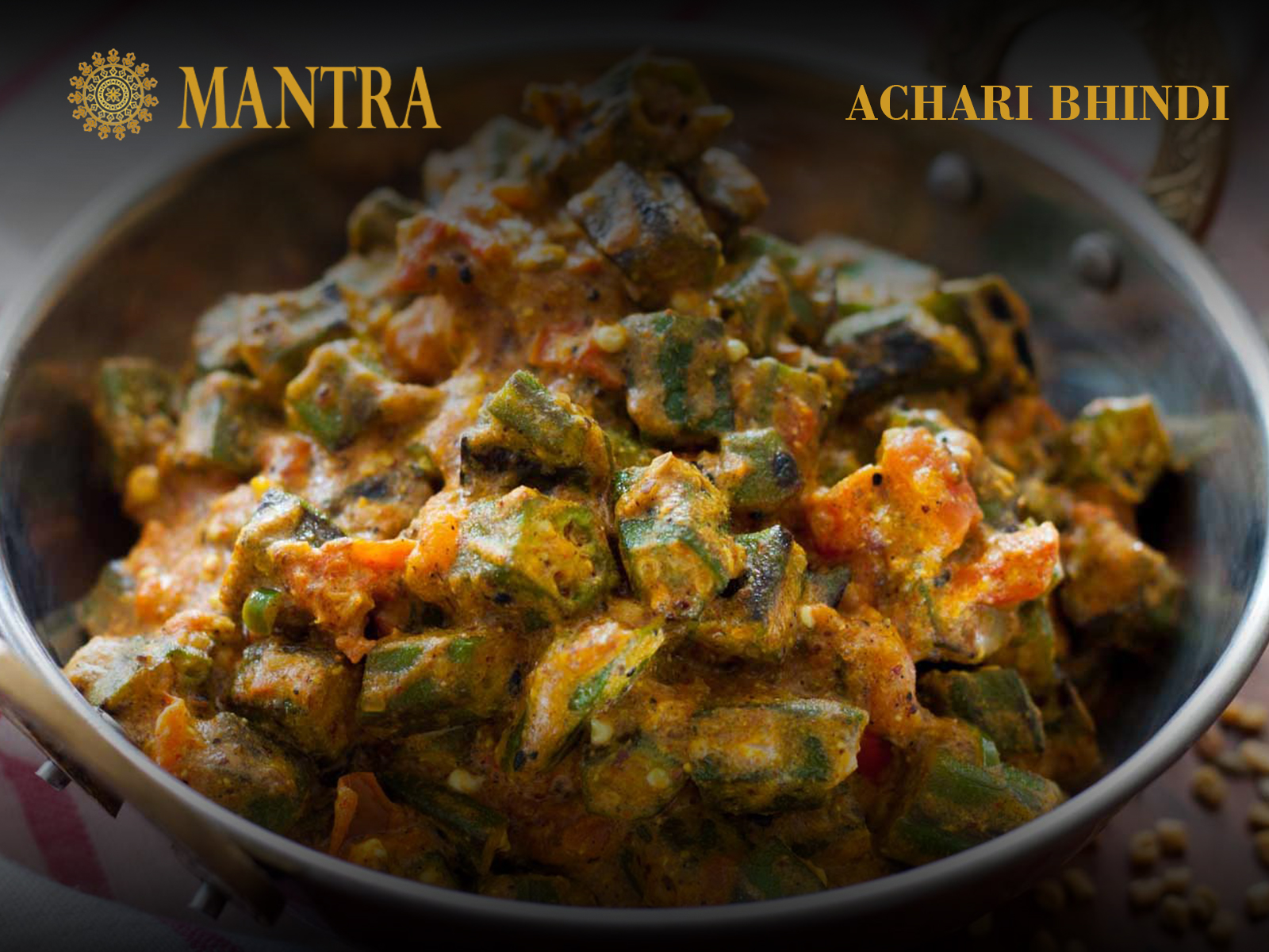 Order Achari Bhindi food online from Mantra Authentic Indian Restaurant store, Jersey City on bringmethat.com