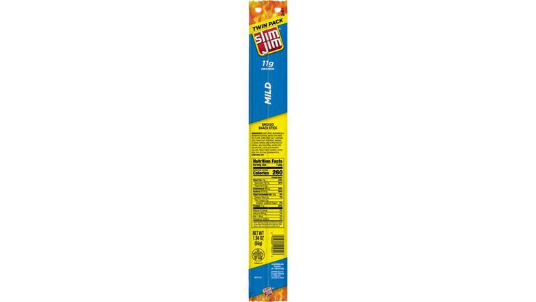 Order Slim Jim Mild Giant Smoked Snack Stick Twin Pack food online from Trumbull Mobil store, Trumbull on bringmethat.com