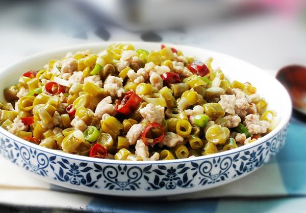 Order Diced Sour String Beans w. Minced Pork food online from Spice Workshop store, Centereach on bringmethat.com
