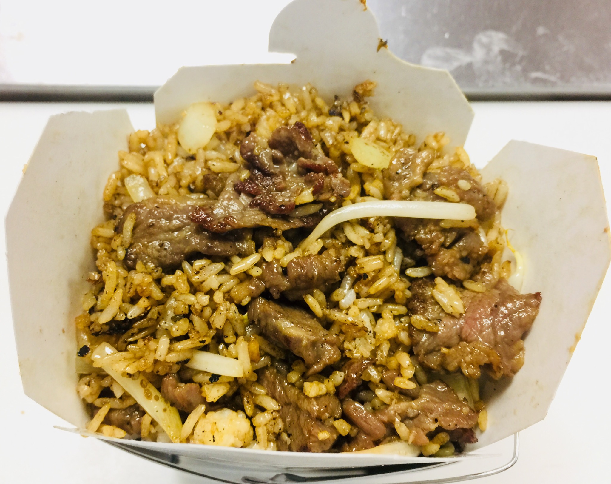 Order B11. Beef Fried Rice food online from New Hong Kong Village store, Medford on bringmethat.com