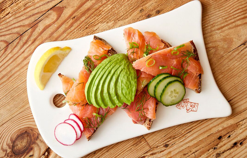 Order Smoked Salmon Tartine food online from Le Pain Quotidien store, Los Angeles on bringmethat.com