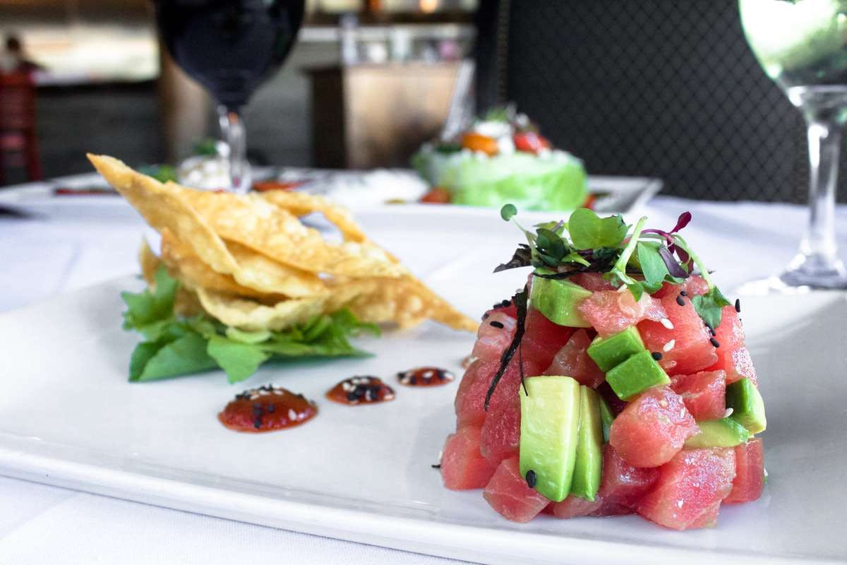 Order Ahi Poke - Starters food online from Luxe Restaurant & World Famous Martini Bar store, Dana Point on bringmethat.com