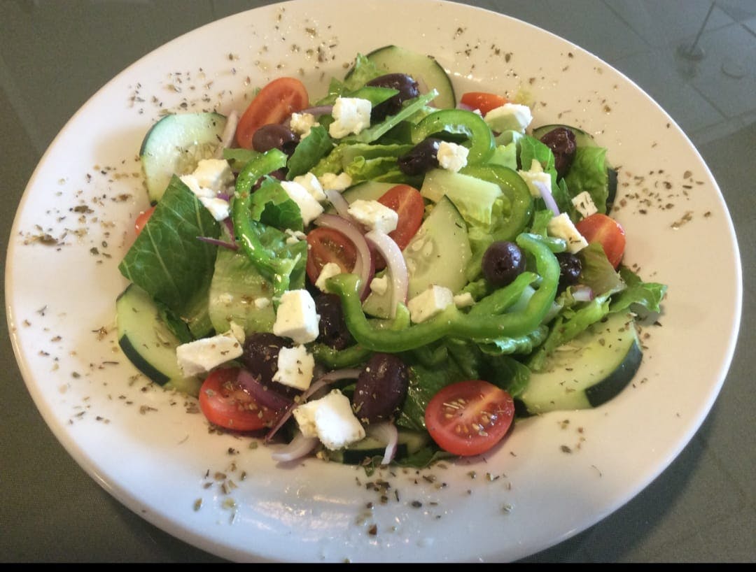 Order Greek Salad - Salad food online from Spanky & Louches Pizzeria Restaurant store, Norristown on bringmethat.com