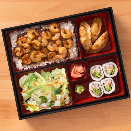 Order SHRIMP BENTO food online from Sarku Japan #138 Park Place store, Tucson on bringmethat.com