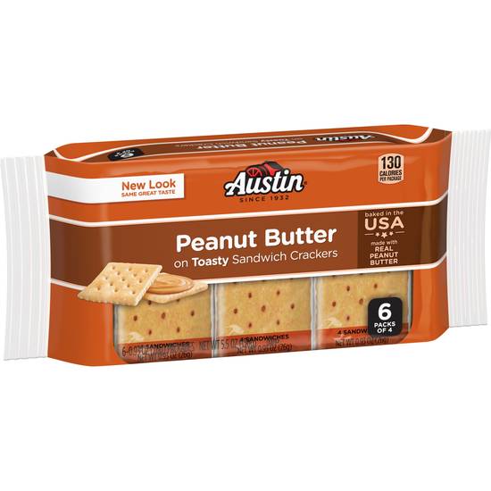 Order Austin Sandwich Crackers Peanut Butter on Toasty Crackers (6 ct) food online from Rite Aid store, Yamhill County on bringmethat.com