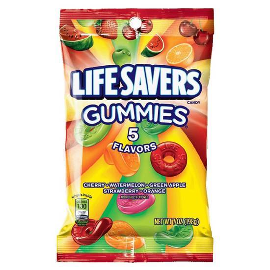 Order Life Savers Gummies Peg (7 oz) food online from Huck'S Market store, French Lick on bringmethat.com