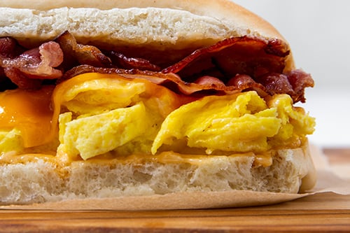 Order B3. Bacon ＆ Egg food online from Big Town Hero store, Gresham on bringmethat.com